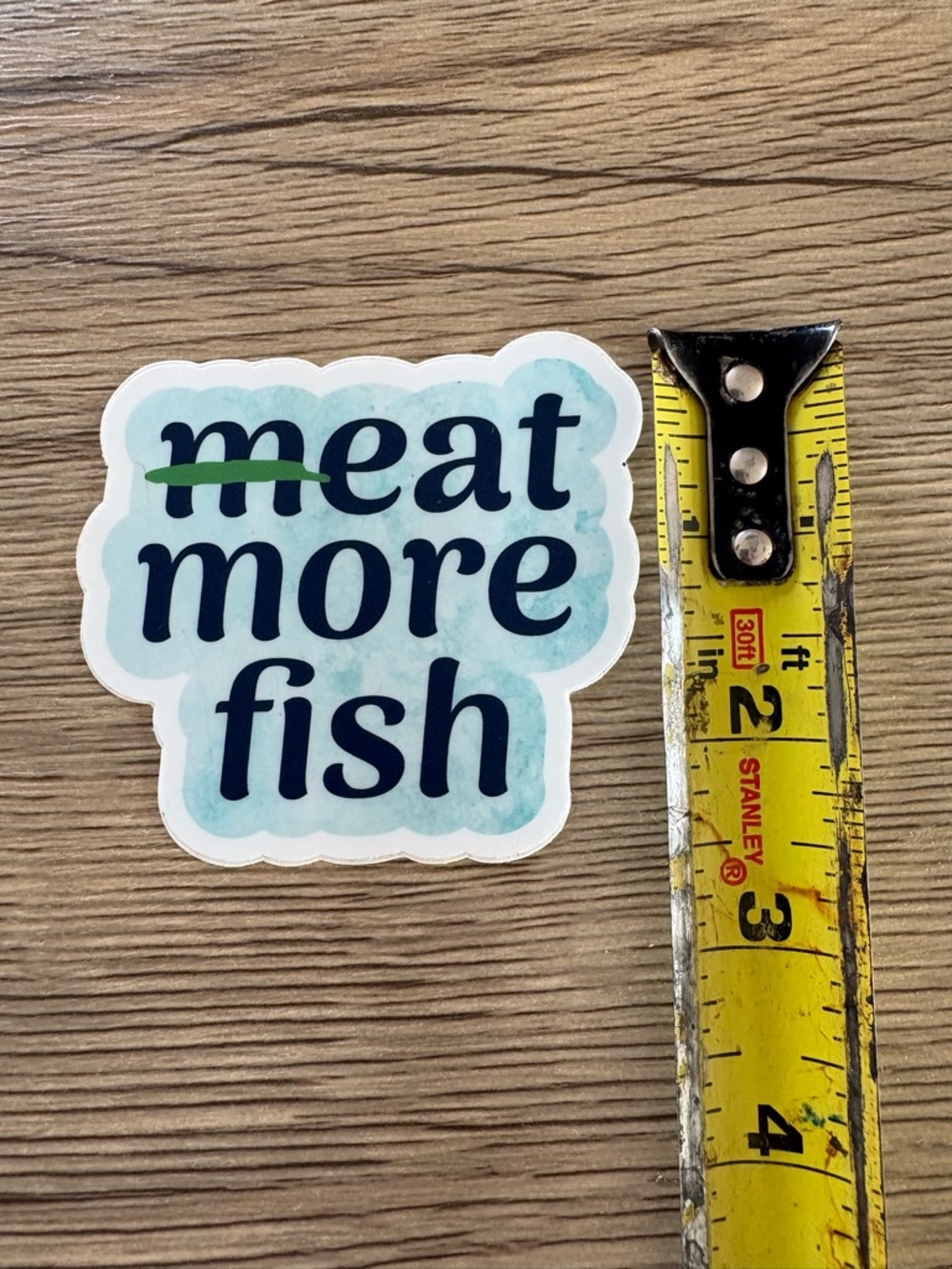 meat more fish Sticker